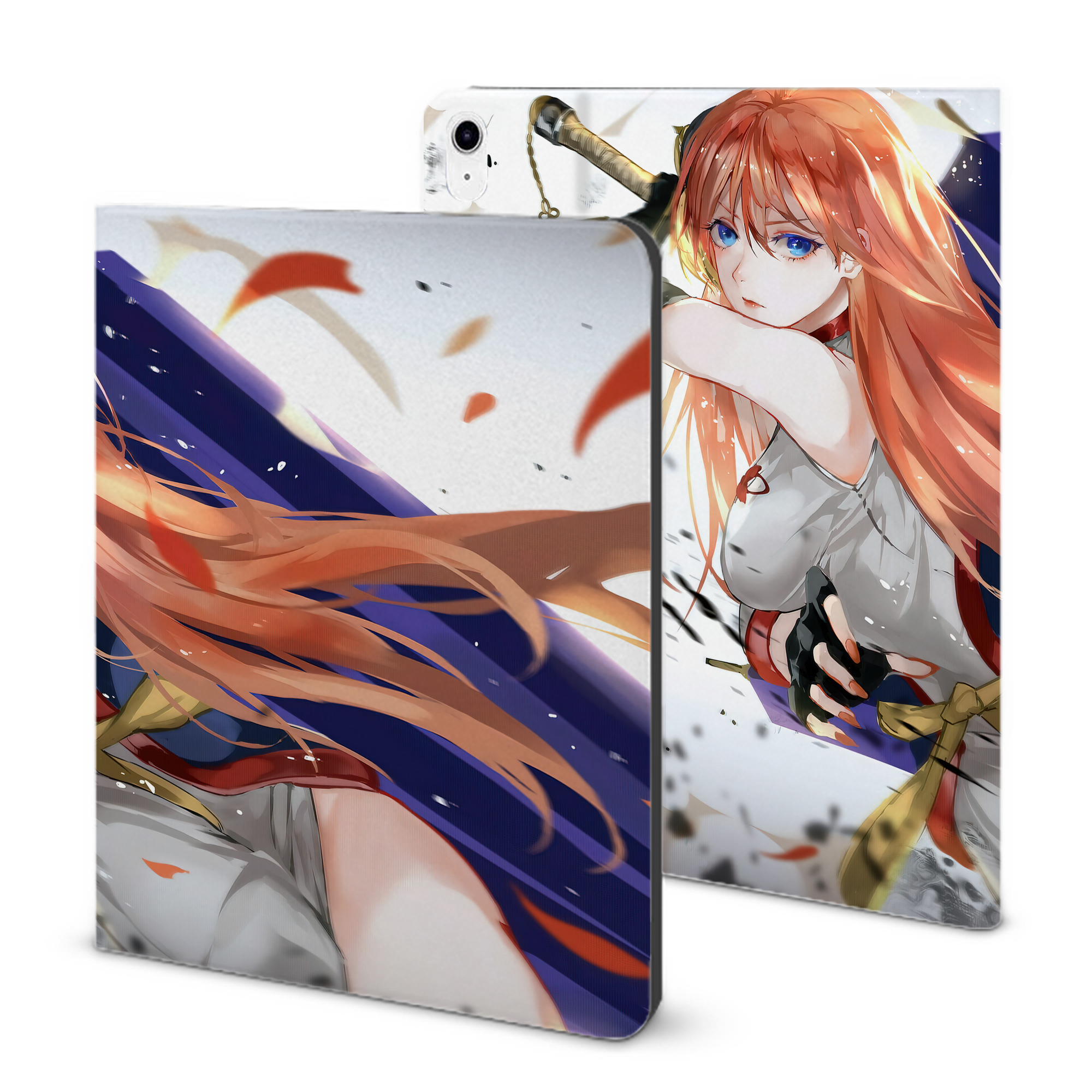 （画像用） ぎんたま 坂田銀時（さかたぎんとき） 神楽 志村新八（しむら しんぱち） GINTAMA Sakata Gintoki Kagura Shimura Shinpachi IPad ケース ブック型 PUレザー TPU 耐衝撃 軽量 薄型 ペン収納なし 全面保護 IPad 各モデル対応